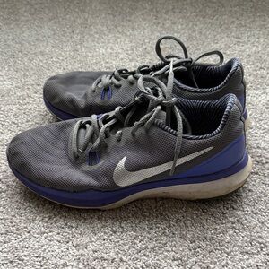 Nike Women's Gray and Purple Athletic Sneakers